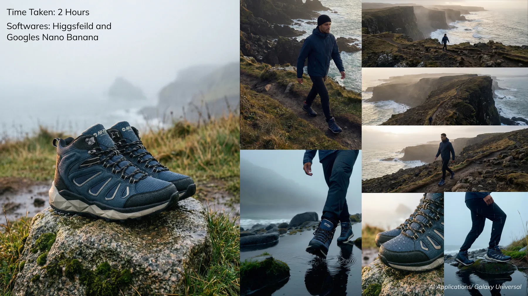 Generated location and product photography examples