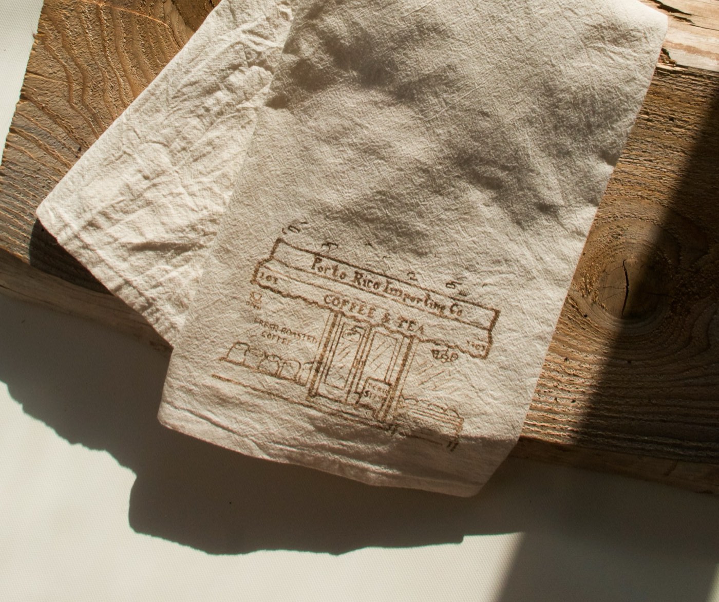 Hand towel printed with coffee-based bio-ink